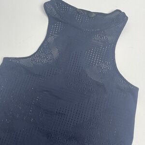 The North Face Women's XS Tank Top Navy Blue Mesh Tie Racerback Athletic